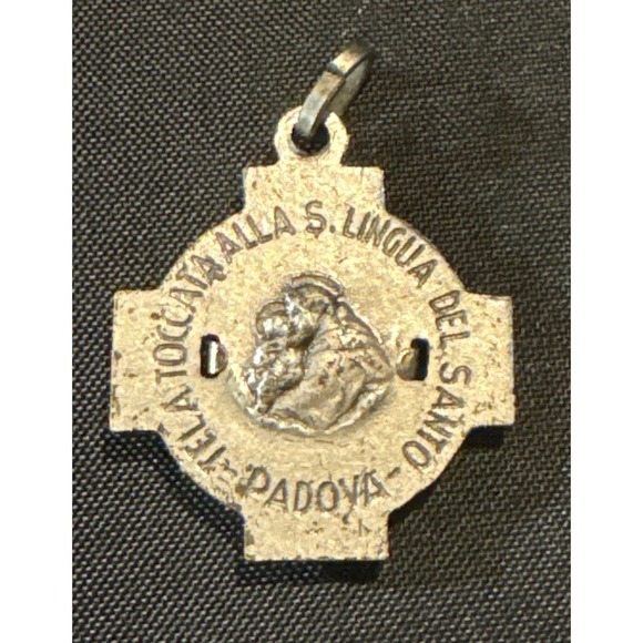 St Anthony Tela Toccata Alla Lingua Del Santo Padova Touched Tongue Medal Relic